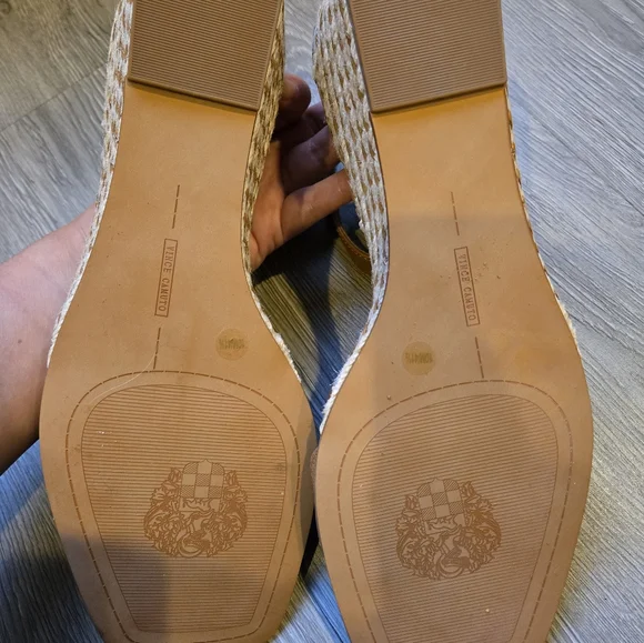 Vince Camuto Baylees Leather Espadrille Wedge Sandal Size 10 - Picture 7 of 7